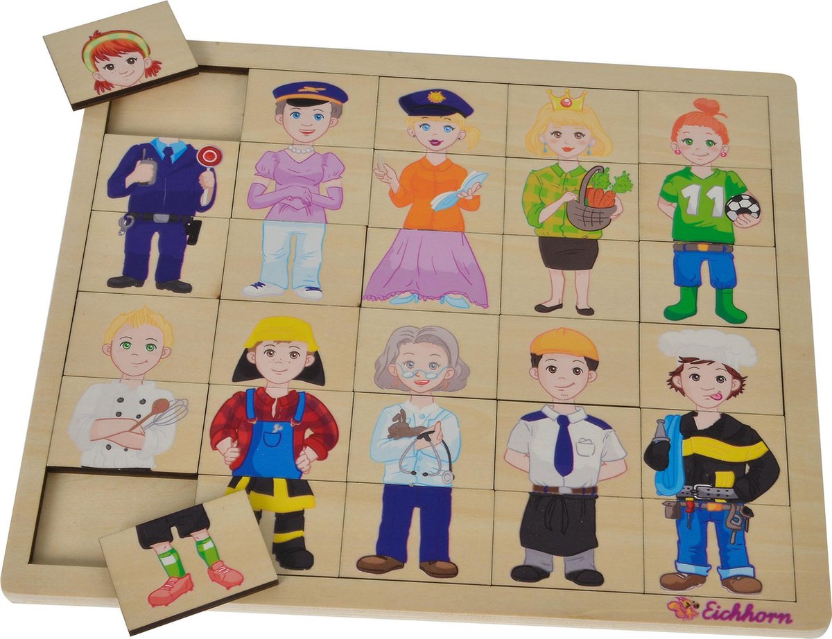 Eichhorn Holzpuzzle - Berufe, 30 Teile.
