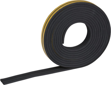 Kinzo Zugluftstopper - E-Profil Gummi - selbstklebend - Set à 2 Stück - 2x 3 Meter - Effektiver Zugluftstopper für Türen und Fenster - Einfache Montage - Schutz vor Zugluft und Kälte - Schwarz