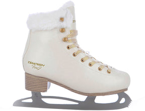 Tempish – Fine II – Eiskunstlauf-Schlittschuhe – Eislaufen Damen – Beige – verstärkte Knöchelstütze aus Premium-Kunstleder – Größe EU 39