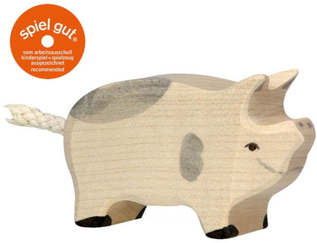 Holztigerschwein, gefleckt. 6,5 cm.