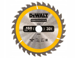 Dewalt Construction – Kreissägeblatt – 165 mm – 18 Zähne – für Holz und Verbundwerkstoffe