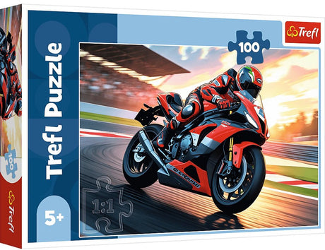 Trefl puzzel motorfiets - 100 stukjes - fsc mix - kinderpuzzel.