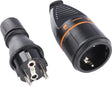 Merkloos sans marque stekker set - stekker ip54 - contrastekker ip20 - lock - zwart