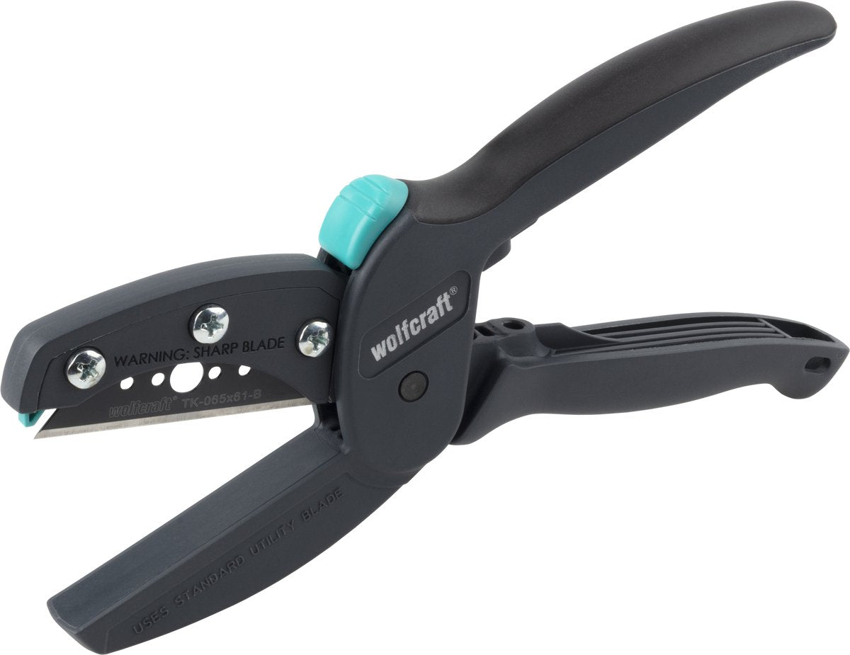 Wolfcraft - allessnijder - snoeischaar set - leerschaar - schaar voor leer, rubber, touw, plastic - 4168000