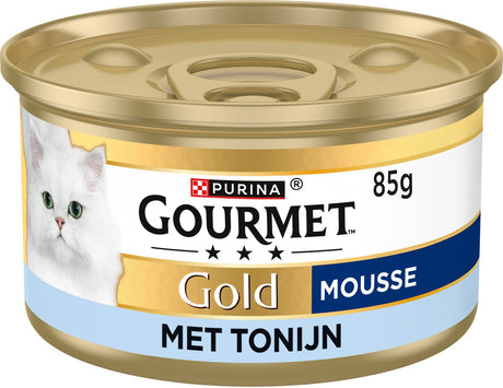 Gourmet Gold Mousse - Nassfutter für Katzen - Thunfisch - 24 x 85 g