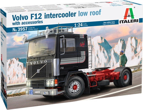 Italeri Modellbausatz LKW – 3957 Volvo F12 Ladeluftkühler Niedrigdach LKW Kunststoff – 1:24 – Modellbau