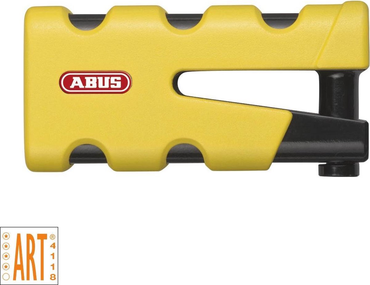 Abus Motorradschloss Scheibenbremsschloss - Granit™ Sledg 77 - Sicherheitsstufe 17 - Art-4 Gelb - geeignet für Motorräder - Roller