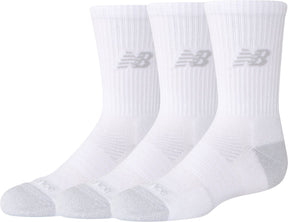 New Balance Youth Active Crew Socken 3er-Pack Unisex-Sportsocken – Weiß
