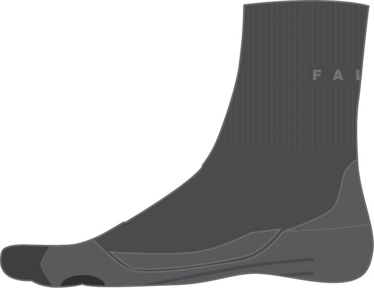 Falke TK2 kurze Anti-Blasen Wandersocken aus dickem Woll-Funktionsmaterial Damen Grau – Größe 35-36