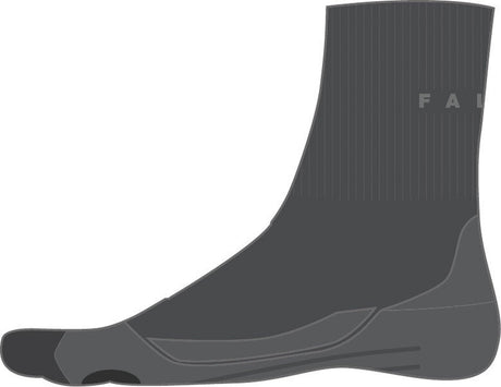Falke TK2 kurze Anti-Blasen Wandersocken aus dickem Woll-Funktionsmaterial Damen Grau – Größe 37-38