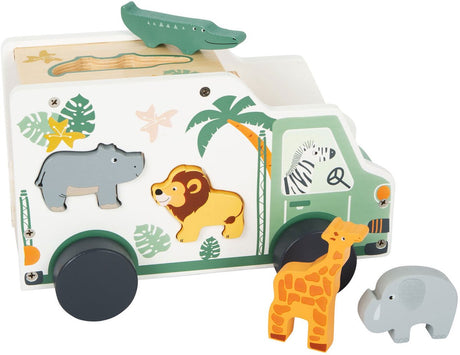 Small Foot - Formsortierer Jeep Safari aus Holz, 6-teilig.