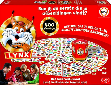 Educa – Brettspiel – Luchs – Bilder finden – Reaktionsfähigkeit – Sehvermögen – Gedächtnisspiel