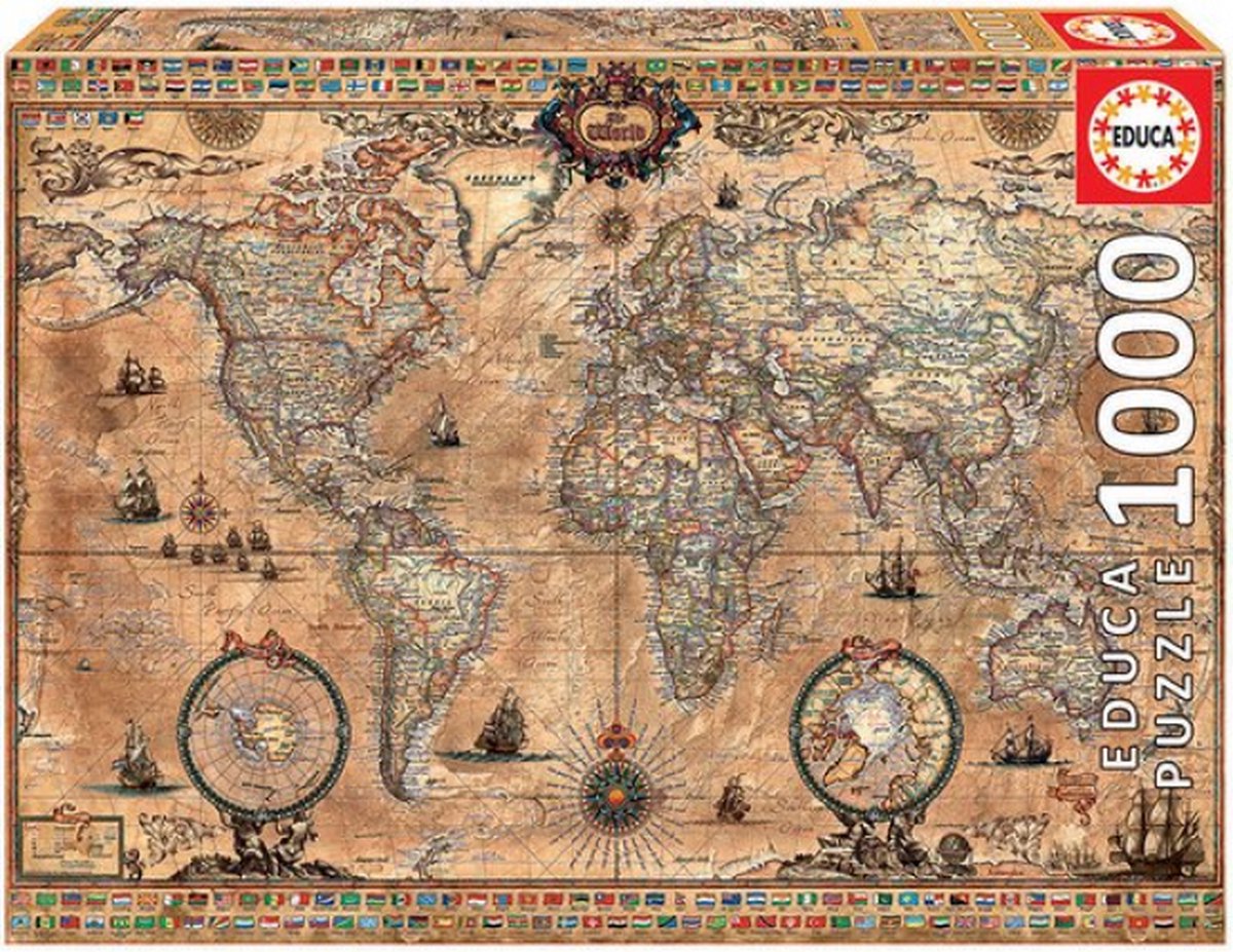 Educa – Antike Weltkarte – 1000 Teile – Puzzle