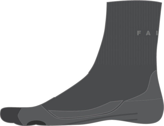 Falke tk2 short anti-blaar dik wol functioneel materiaal wandelsokken heren grijs - maat 44-45