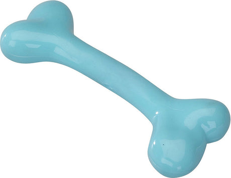 Ebi - speelgoed voor dieren - hond - rubber been met munt smaak m - 17,75cm blauw - 1st m