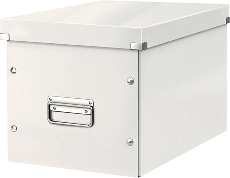 Leitz Wow Click Store Cube große Aufbewahrungsbox – 80 % recycelter Karton – 32 x 31 x 36 cm (BxHxT) – weiß