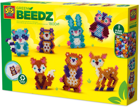 Ses creative ses green beedz – Perlenset zum Aufbügeln, Waldtiere