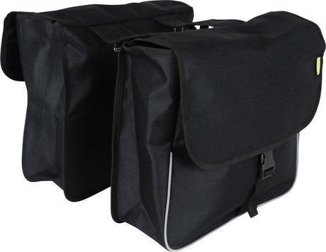 Dresco Basic Shopper Doppelfahrradbeutel 32 Liter Nylon Schwarz