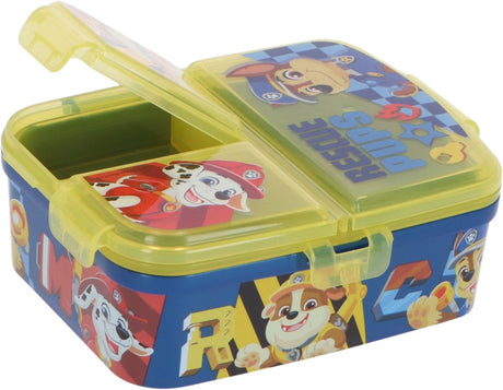 Stor Paw Patrol Kinder-Lunchbox – Lunchbox mit 4 Fächern für Kinder ab 4 Jahren – spülmaschinenfest, BPA-frei – Gelb Blau