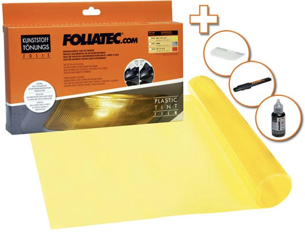 Foliatec plastic tint folie geel 30x100cm - 1 stuk