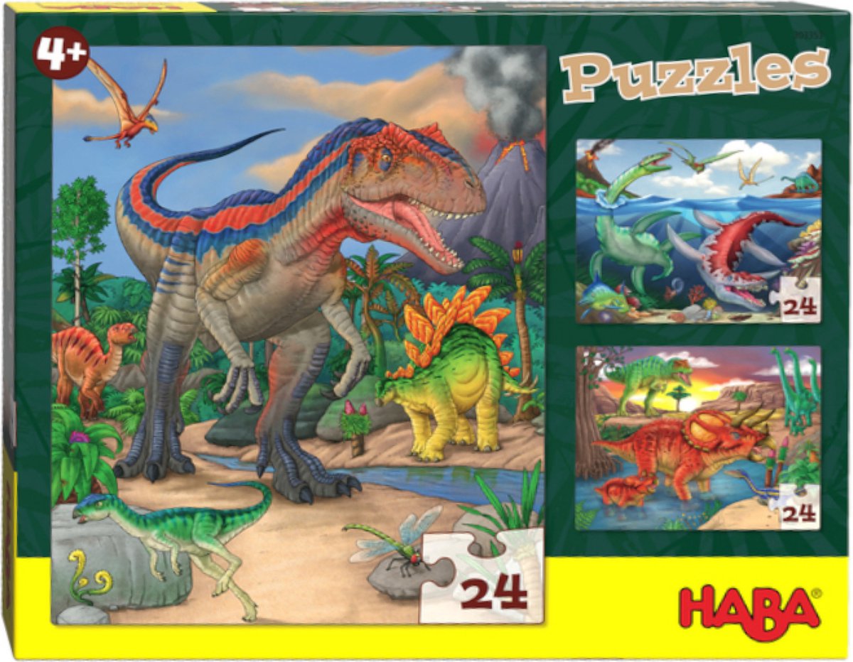 Haba Puzzle Dinosaurier 3-in-1 Jungen 3 x 24 Teile