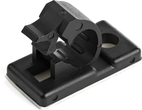 Startech.com 100 selbstklebende Kabelmanagement-Clips, 5,5 mm, schwarz, Kabelmanagement für Netzwerk-Ethernet-Tischcomputer, selbstklebende Kabelhalter, selbstklebende Klemme, Nylon, Brandschutzklasse UL 94 V-2
