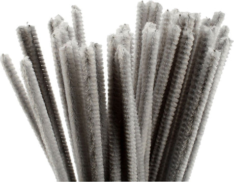 Creativ Company Chenille grau 30cm, 50 Stk.