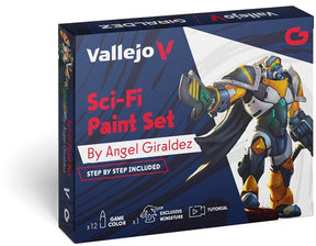 Vallejo hobbyverf acrylverf - 72313 sci-fi paint set by angel giraldez - acryl set verf set - 12 x 17 ml