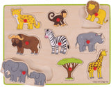 Bigjigs Holz Nick Puzzle Safari, 9dlg.