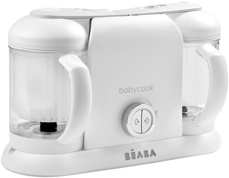 Béaba babycook® duo – 4-in-1-Dampfgarer und Babynahrungszubereiter – zwei große Schüsseln – weiß – Küchenmaschine