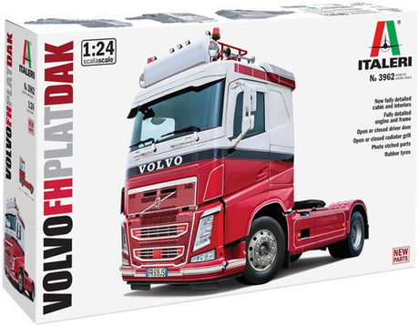 Italeri Modellbausatz LKW – 3962 Volvo FH4 LKW 4x2 Flachdach Kunststoff – 1:24 – Modellbau