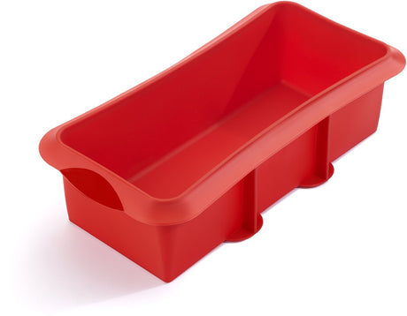 Lékué Kuchenform - Rechteck - 28 cm - Silikon - Rot