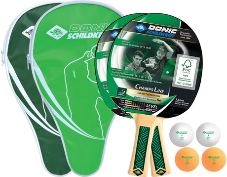 Donic schildkröt champs line - tafeltennis set - level 400