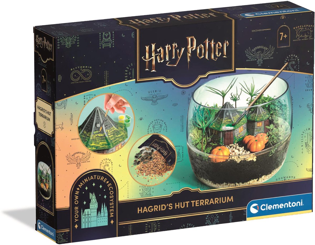 Clementoni Harry Potter Hagrids Hütte, Miniatur-Bastelset für Terrarien