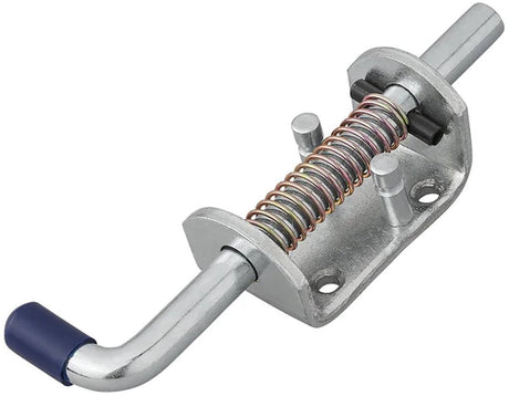 Proplus-Federriegel – für Türen, Luken und Anhängerluken – federbelasteter Schieberiegel – silber