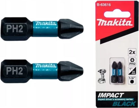 Makita Schlagschrauber-Bit, schwarz, pH 2 x 25 mm – B-63616