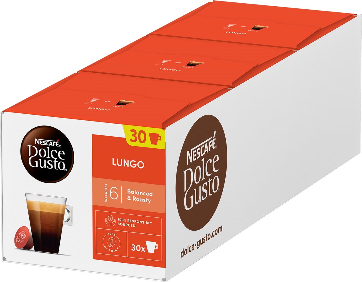Nescafé Dolce Gusto Kapseln Lungo – 90 Kaffeetassen für 90 Tassen Kaffee