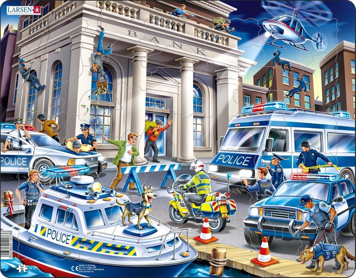 Selecta Larsen Puzzle Die Polizei, 43 Teile.