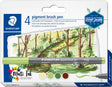 Staedtler Pigmentpinselstift-Set 4 Farben Waldfarben