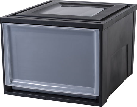 Iris Maxi Drawer Stapelschublade - 40l - Kunststoff - schwarz transparent