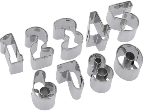 Westmark Ausstechformen-Set, Zahlen, Edelstahl, 0-9, 9-teilig, Silber, 35382280