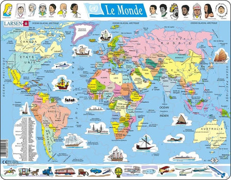 Larsen-Puzzle Maxi Le Monde Politique (auf Französisch) – 107 Teile
