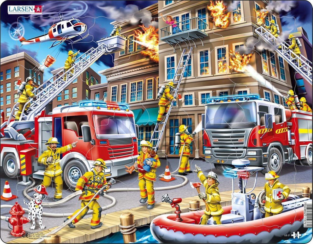 Selecta Larsen Puzzle Die Feuerwehrleute, 45 Teile.