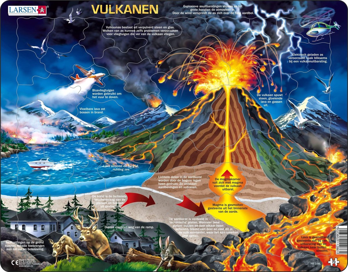Selecta Larsen Puzzle Vulkane, 70 Teile.
