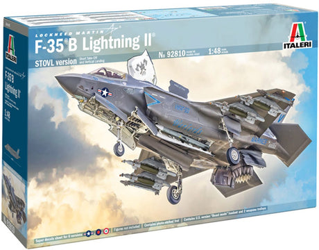 Italeri Modellbausatz Militärfahrzeuge – 92810 Lockheed Martin® – F-35®B Lightning II® – Kampfjet aus Kunststoff – 1:48 – Modellbau