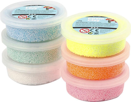 Foam Clay Pastellfarben Glitzer, 6x14gr.
