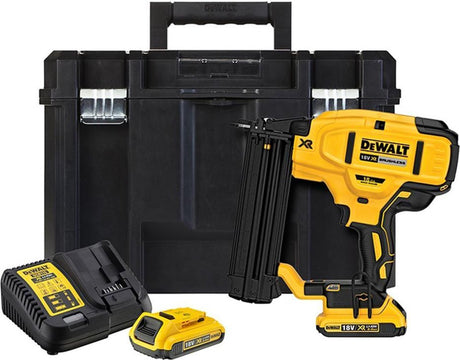 Dewalt DCN680D2 18-V-Li-Ionen-Akku-Nagler-Set (2 x 2,0-Ah-Akku) in TSTAK – 15–54 mm – 18 Gauge – bürstenlos