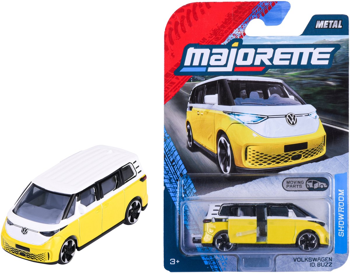 Majorette vw id buzz, geel wit (premium cars)