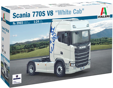 Italeri modelbouwpakket vrachtwagens - 3965 scania s770 v8 - wit - truck 4x2 plastic - 1:24 - modelbouw