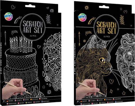 Kreatives Kratzkunst-Set für die Bastelgruppe